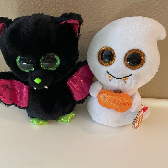 TY Bat and Ghost Beanie Boos 6 inch - Picture 8 of 11